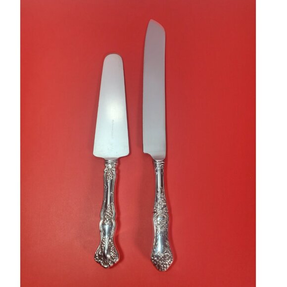 Vintage Silverplate Cake Set Pilgrim Cake Knife & Rogers 1847 Cake Server - Picture 1 of 12